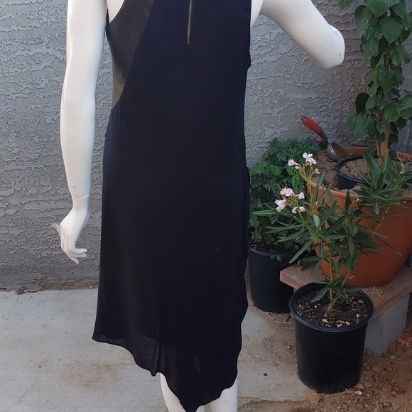 Helmut Lang Black Leather Trim Dress - Picture 8 of 12